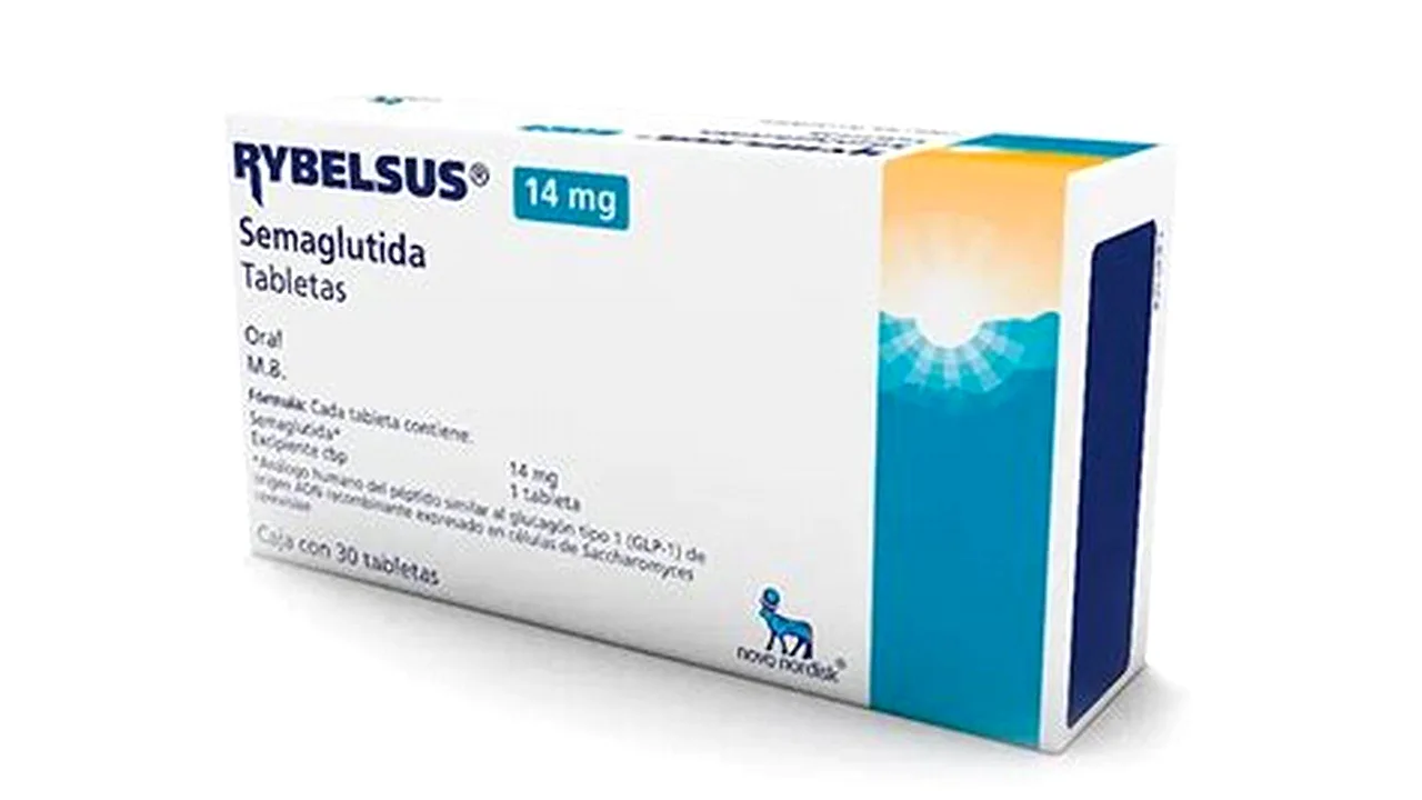 Caixa de Rybelsus semaglutida nas doses 3mg, 7mg e 14mg